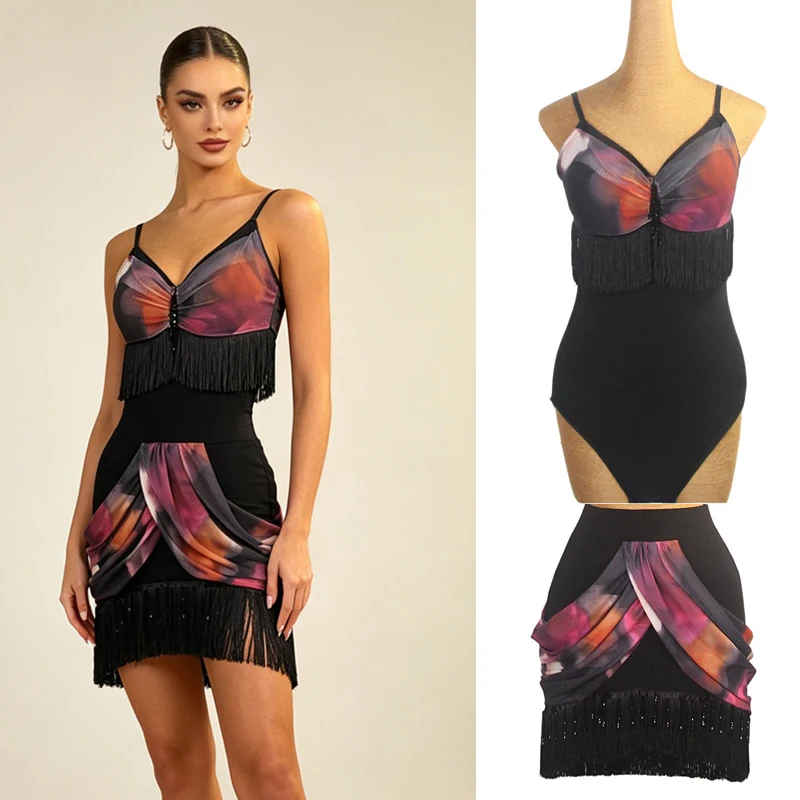 Women'S Rumba Latin Dance Competition Costume Adults Latin Bodysuit Fringed Skirts Female Chacha Ballroom Dance Suit SL15903
Women'S Rumba Latin Dance Competition Costume Adults Latin Bodysuit Fringed Skirts Female Chacha Ballroom Dance Suit SL15903