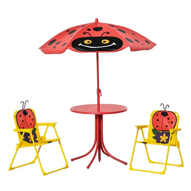 Outsunny Kids Table and Chair Set, Outdoor Folding Garden Furniture, Picnic Table for Patio Backyard, with Removable & Height Adjustable Sun Umbrella, Red
Outsunny Kids Table and Chair Set, Outdoor Folding Garden Furniture, Picnic Table for Patio Backyard, with Removable & Height Adjustable Sun Umbrella, Red