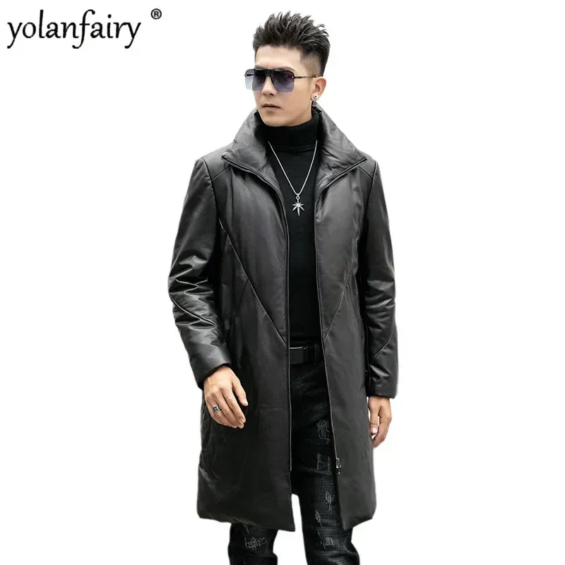Genuine Leather Down Jackets for Men Sheepskin Long Coat Stand Up Collar Thick Men's Winter Jacket Trench Coats Male Clothing FC
Genuine Leather Down Jackets for Men Sheepskin Long Coat Stand Up Collar Thick Men's Winter Jacket Trench Coats Male Clothing FC