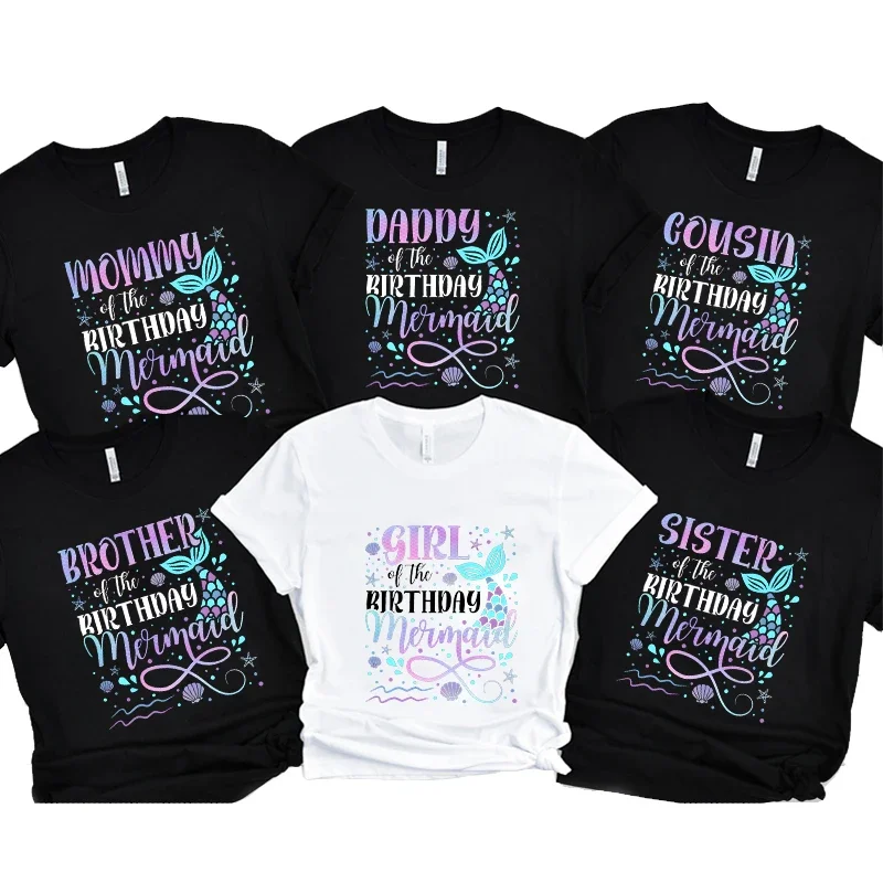 Mermaid Birthday Princess Girl Party T-shirt Family Group Matching Siblings Tees Fashion Vintage Unisex Tops Oversized Clothing
Mermaid Birthday Princess Girl Party T-shirt Family Group Matching Siblings Tees Fashion Vintage Unisex Tops Oversized Clothing