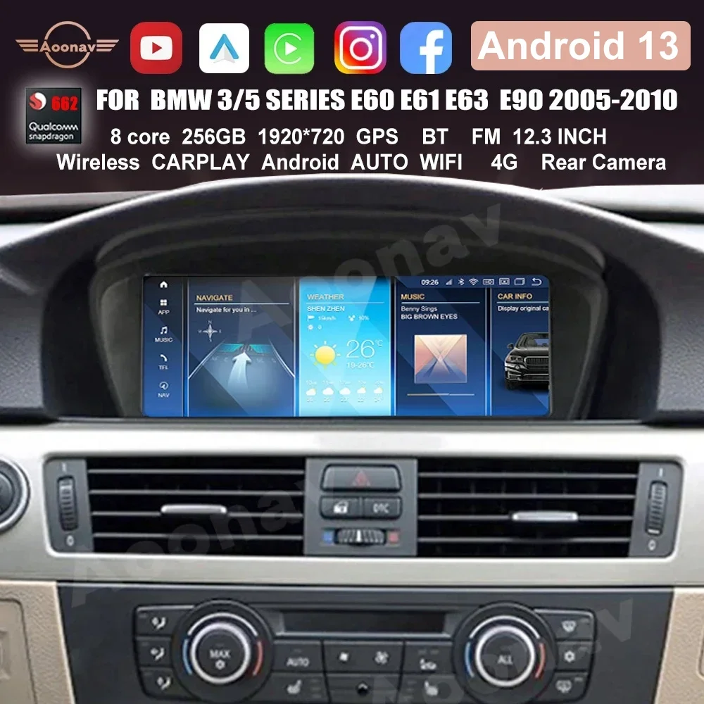Автомобильный радиоприемник 256 ГБ для BMW серий 3/5 E60 E61 E63 E64 E90 E91 E92 2005-2010 Android 12 Qualcomm 662 автомобильный мультимедийный плеер Carplay
Автомобильный радиоприемник 256 ГБ для BMW серий 3/5 E60 E61 E63 E64 E90 E91 E92 2005-2010 Android 12 Qualcomm 662 автомобильный мультимедийный плеер Carplay