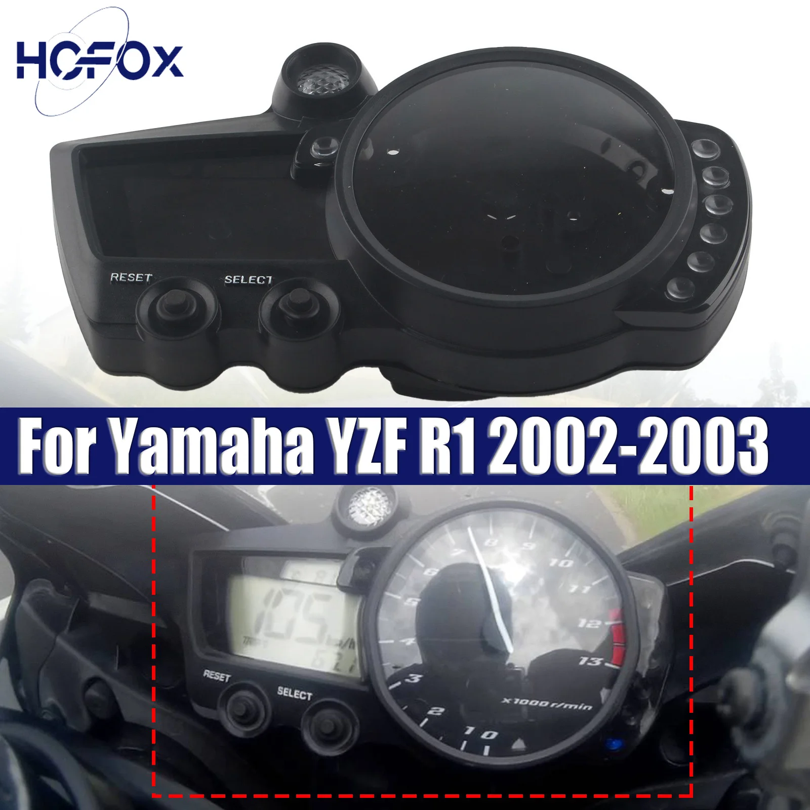 For Yamaha YZF R1 2002-2003 Speedometer Odometer Instrument Housing Case Tachometer Gauge Covers
For Yamaha YZF R1 2002-2003 Speedometer Odometer Instrument Housing Case Tachometer Gauge Covers