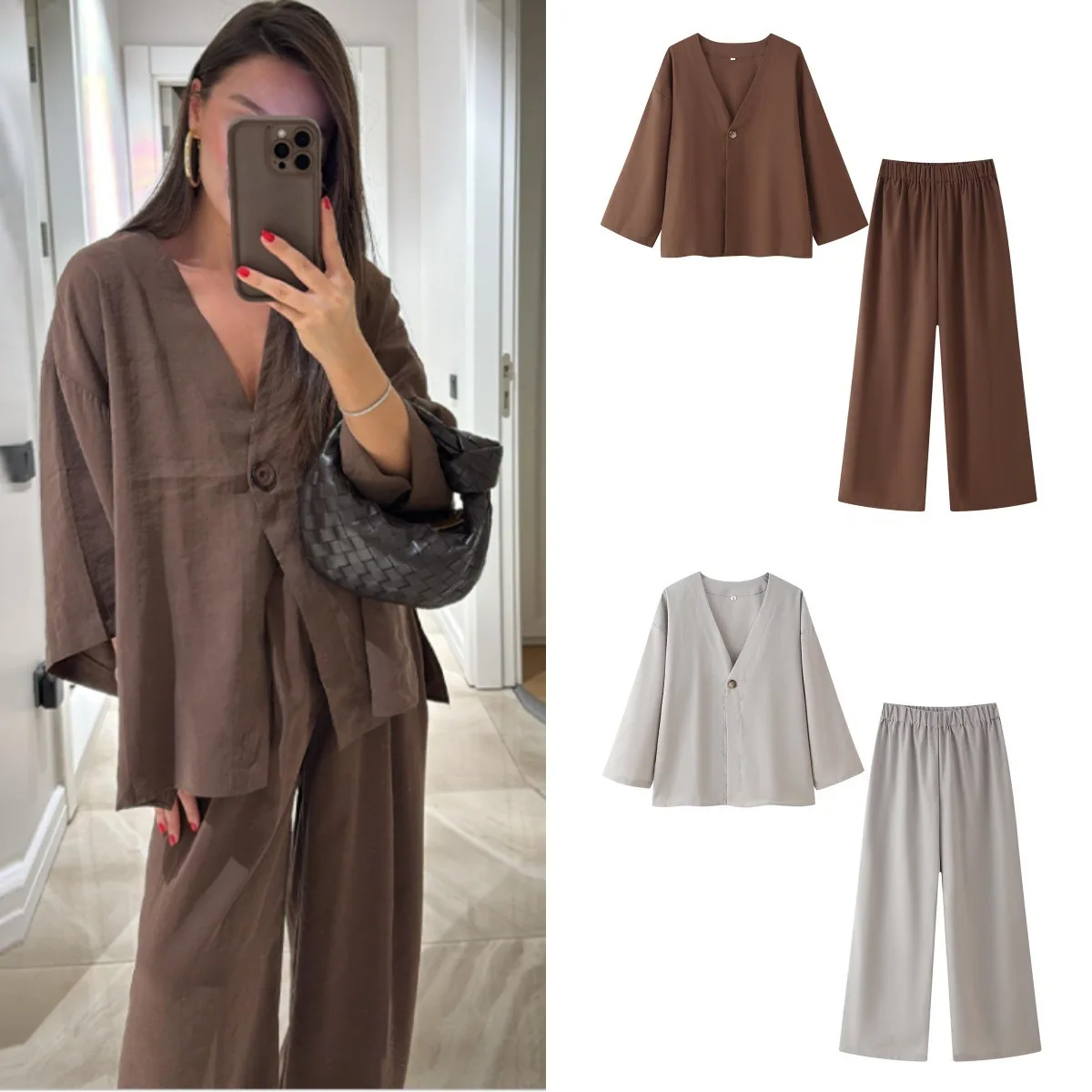 Cotton Linen Top Pant Set Women Single Button V Neck Full Sleeves Shirt Wide Leg Trouser Suit Lady 2025 Spring Summer Streetwear
Cotton Linen Top Pant Set Women Single Button V Neck Full Sleeves Shirt Wide Leg Trouser Suit Lady 2025 Spring Summer Streetwear