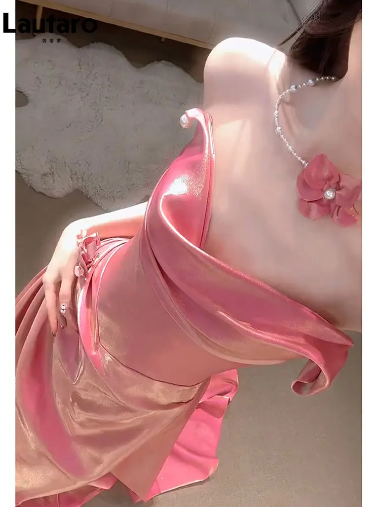Lautaro Spring Summer Luxury Sexy Backless Sleeveless Evening Party Wedding Birthday Prom Pink Strapless Dress for Women 2026
Lautaro Spring Summer Luxury Sexy Backless Sleeveless Evening Party Wedding Birthday Prom Pink Strapless Dress for Women 2026