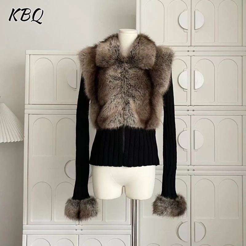 KBQ Colorblock Spliced Feather Temperament Jackets for Women Lapel Long Sleeve Patchwork Zipper Casual Coats Female Fashion New
KBQ Colorblock Spliced Feather Temperament Jackets for Women Lapel Long Sleeve Patchwork Zipper Casual Coats Female Fashion New