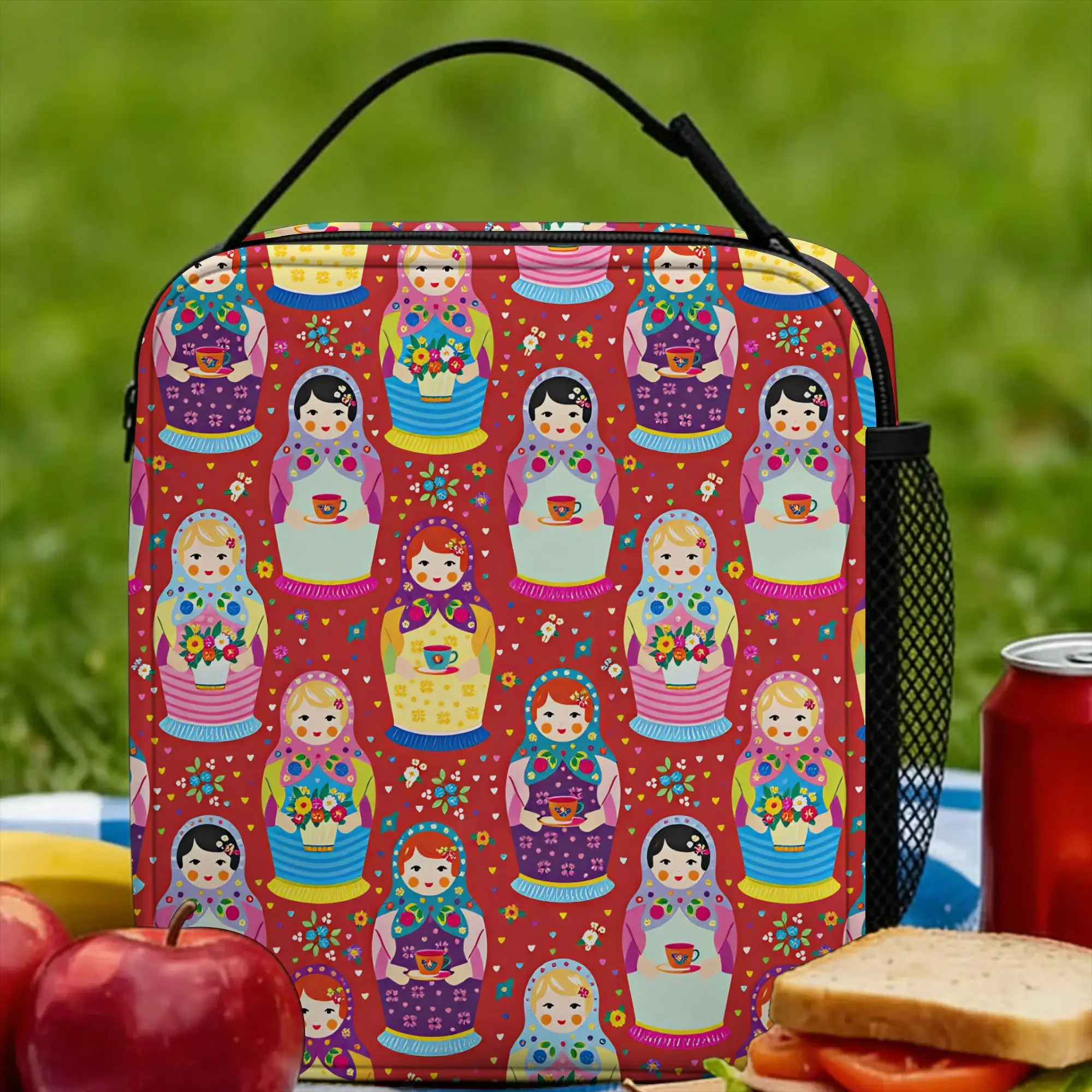 Russian Doll Lunch Bag Kawaii Lunch Box Outdoor Picnic Portable Thermal Tote Handbags For Adult Oxford Print Cooler Bag
Russian Doll Lunch Bag Kawaii Lunch Box Outdoor Picnic Portable Thermal Tote Handbags For Adult Oxford Print Cooler Bag