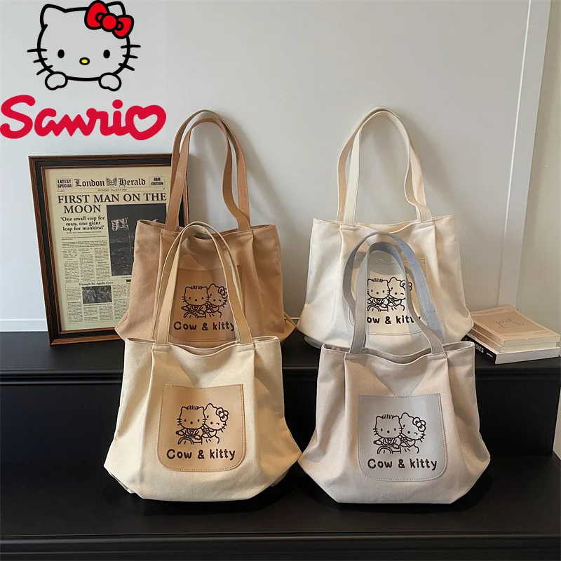 Hello Kitty's New Women's Handbag Fashion High Quality Canvas Shoulder Bag Cartoon Versatile Leisure Commuter Storage Bag
Hello Kitty's New Women's Handbag Fashion High Quality Canvas Shoulder Bag Cartoon Versatile Leisure Commuter Storage Bag