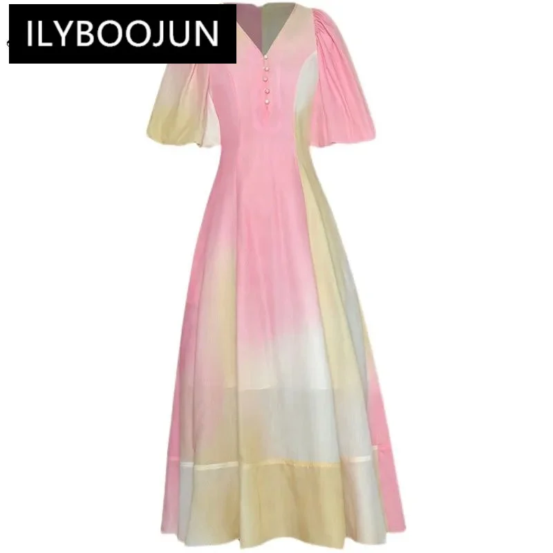 Модное дизайнерское весеннее платье ILYBOOJUN, женское однобортное повседневное синее платье до середины икры с круглым вырезом и рукавом до локтя
Модное дизайнерское весеннее платье ILYBOOJUN, женское однобортное повседневное синее платье до середины икры с круглым вырезом и рукавом до локтя
