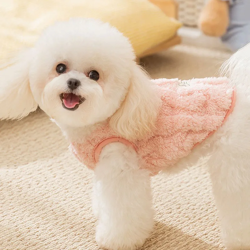 Sweet Pink Dog Clothes Simple Twisted Traction Fleece Winter Teddy Sweatshirt Bichon Frise Small Dogs Warm
Sweet Pink Dog Clothes Simple Twisted Traction Fleece Winter Teddy Sweatshirt Bichon Frise Small Dogs Warm