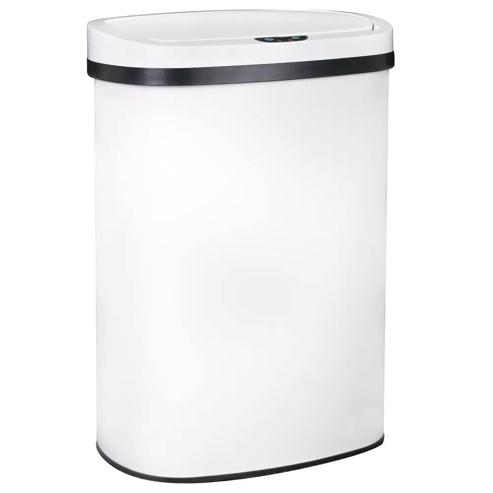 13 Gallon Automatic Sensor Trash Can with Lid, Stainless Steel, White for Kitchen and Bathroom
13 Gallon Automatic Sensor Trash Can with Lid, Stainless Steel, White for Kitchen and Bathroom