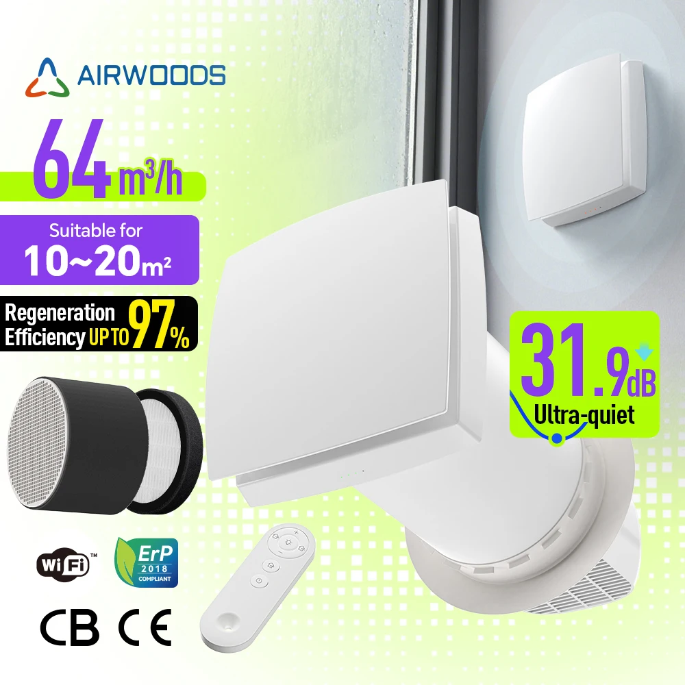 Wall Mounted Erv Fresh Air Ventilation System Home Office School Appliance
Wall Mounted Erv Fresh Air Ventilation System Home Office School Appliance