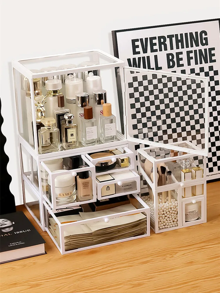 Large Capaci Cosmetic Storage Box Desktop Dustproof Skin Care Organizer Cabinet Home Use Glass Transparent elf Rectangular
Large Capaci Cosmetic Storage Box Desktop Dustproof Skin Care Organizer Cabinet Home Use Glass Transparent elf Rectangular