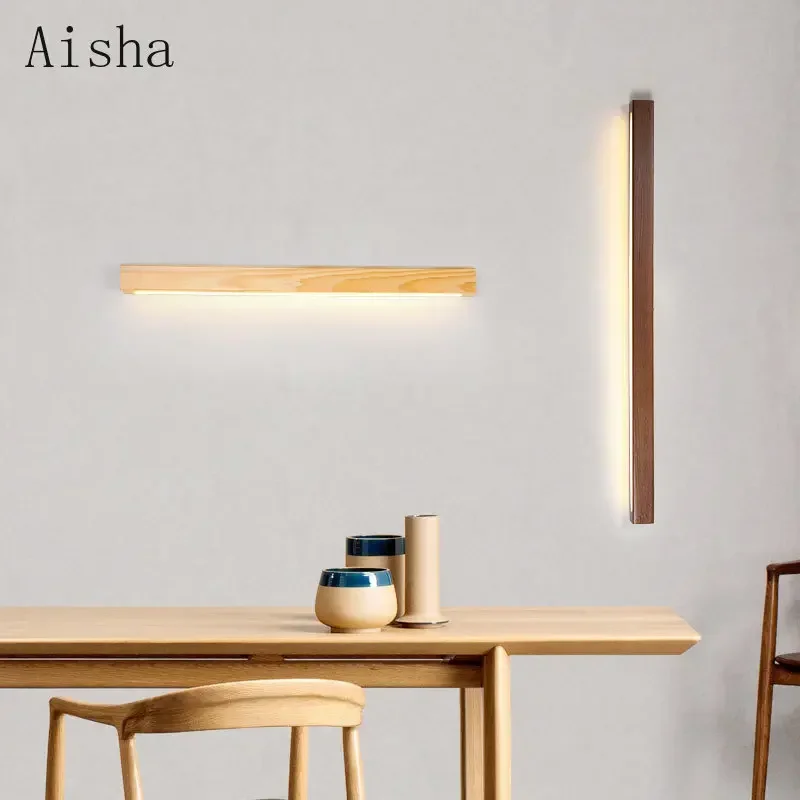 Walnut Log Strip Wall Lamp 60cm/80cm/120cm Solid Wood Sconces Modern Living Room TV Background Bedroom Bedside Wall Light
Walnut Log Strip Wall Lamp 60cm/80cm/120cm Solid Wood Sconces Modern Living Room TV Background Bedroom Bedside Wall Light