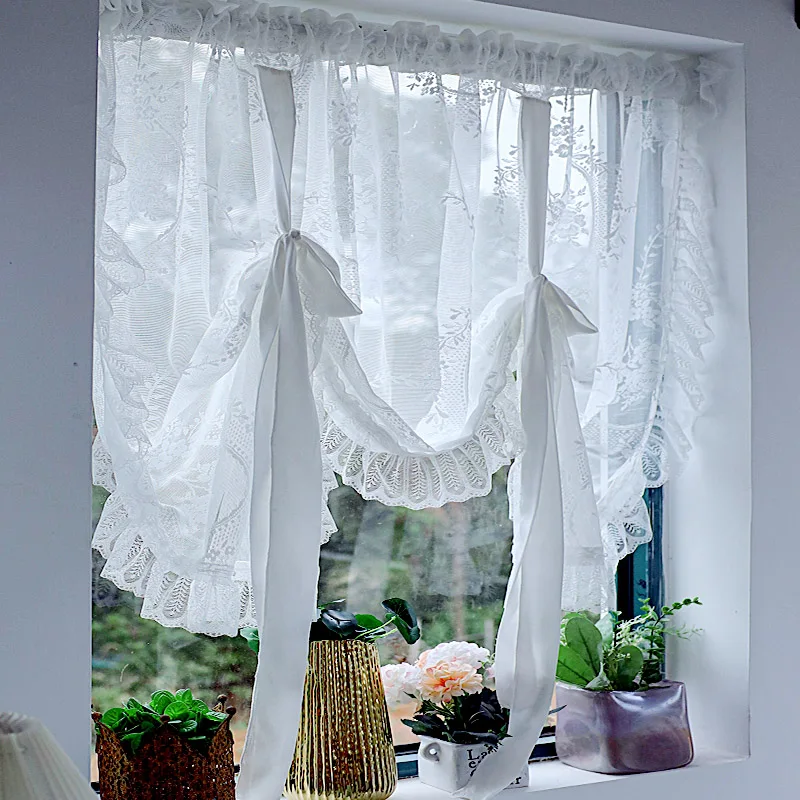 Korean minimalist white lace gauze pull up curtain for small windows, no punching, half curtain, lace up gauze curtain
Korean minimalist white lace gauze pull up curtain for small windows, no punching, half curtain, lace up gauze curtain
