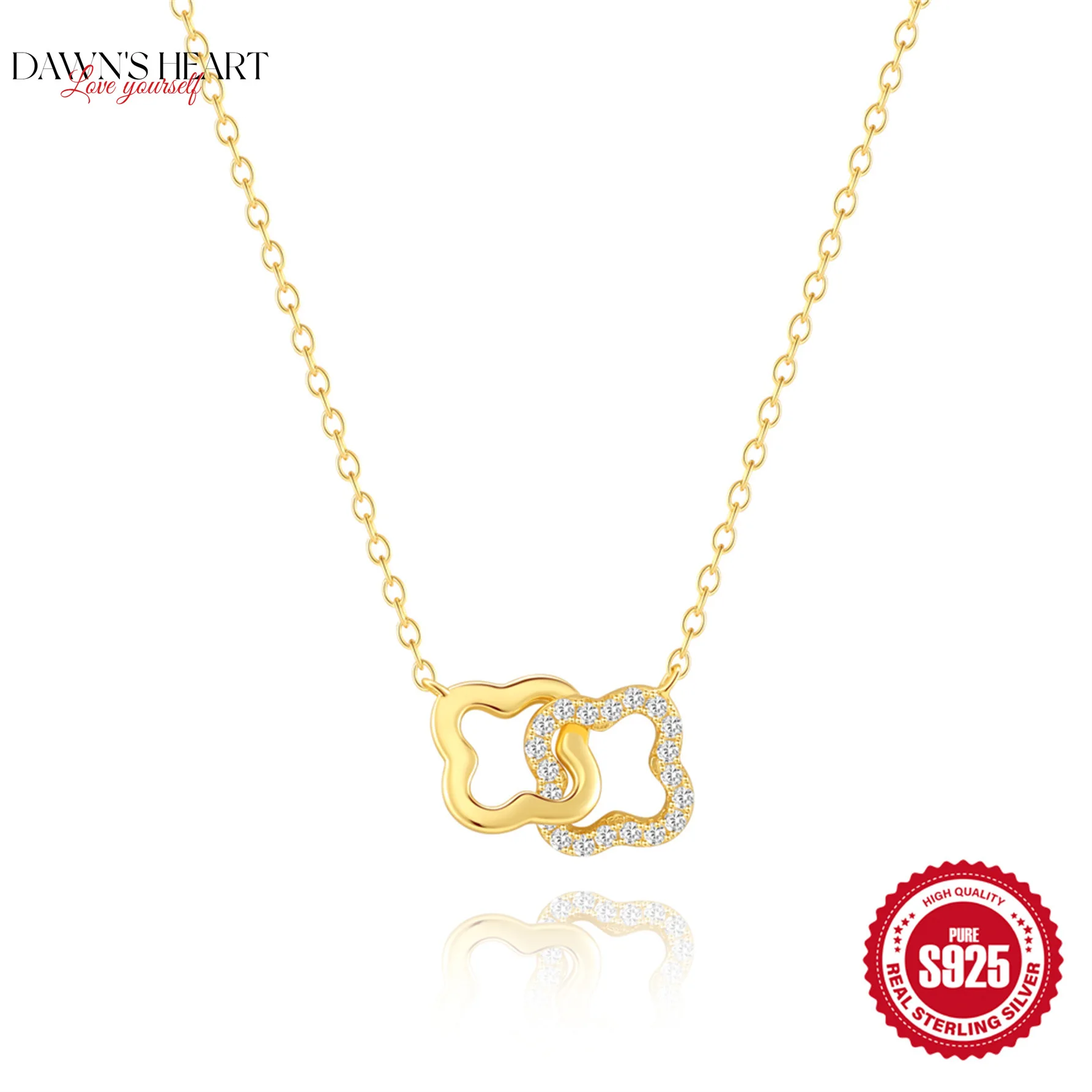 Ожерелье из стерлингового серебра 925, вспышка, четырехлистный клевер, двойной крест, кулон, японский и корейский INS, легкие роскошные женские украшения
Ожерелье из стерлингового серебра 925, вспышка, четырехлистный клевер, двойной крест, кулон, японский и корейский INS, легкие роскошные женские украшения