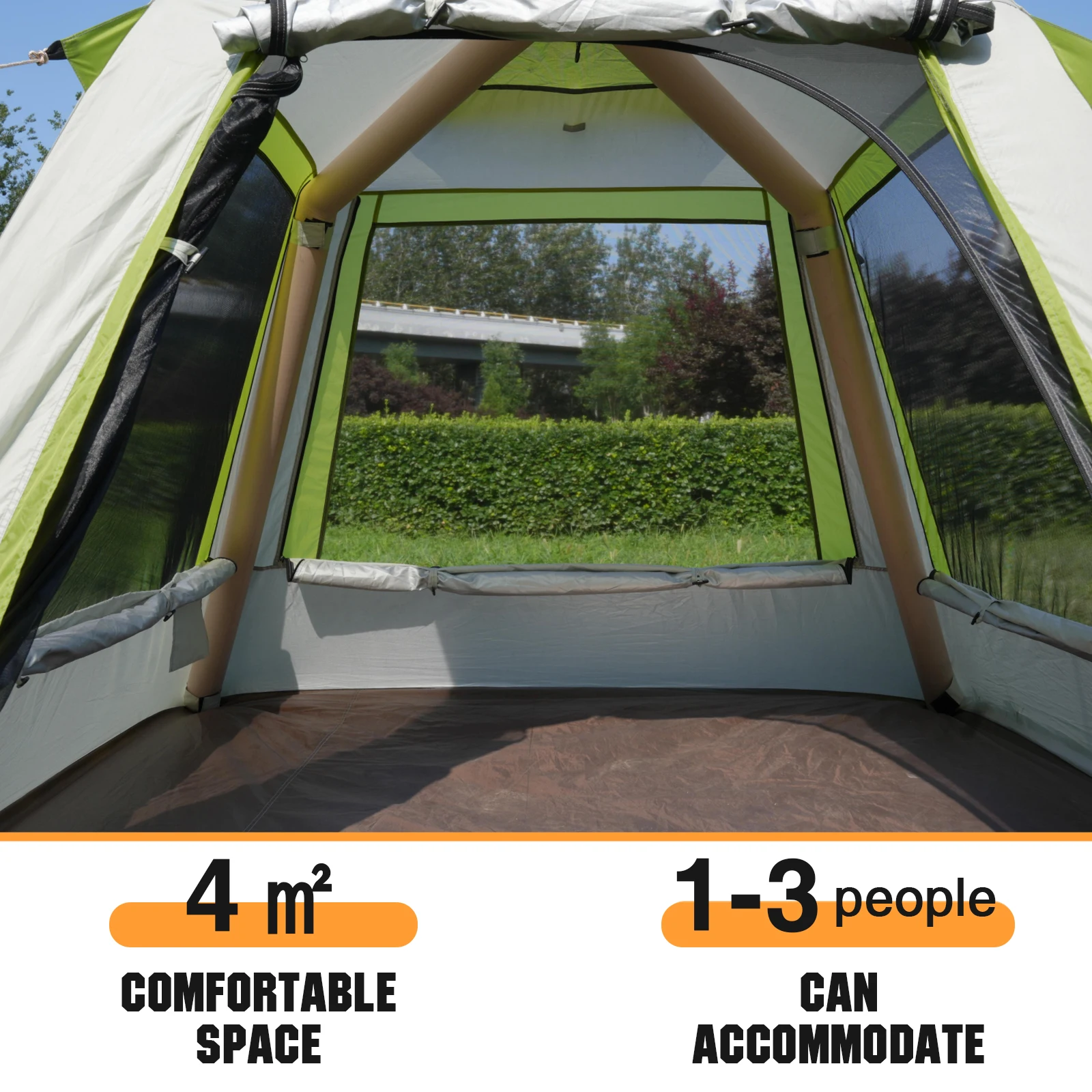 Camping Hiking Tent for 2 To 3 Persons Easy Setup Air Tent House Oxford Waterproof with Mesh Windows for Backpacking and Hiking
Camping Hiking Tent for 2 To 3 Persons Easy Setup Air Tent House Oxford Waterproof with Mesh Windows for Backpacking and Hiking