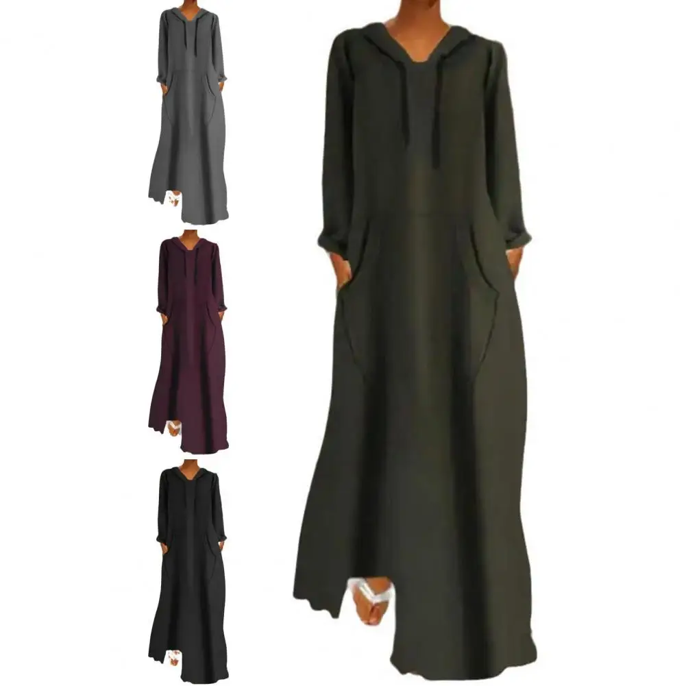 Hooded Maxi Dress Soft Breathable Women's Maxi Dress with Hood Drawstring Pockets Loose Fit for Fall Spring Fashion Women Dress
Hooded Maxi Dress Soft Breathable Women's Maxi Dress with Hood Drawstring Pockets Loose Fit for Fall Spring Fashion Women Dress