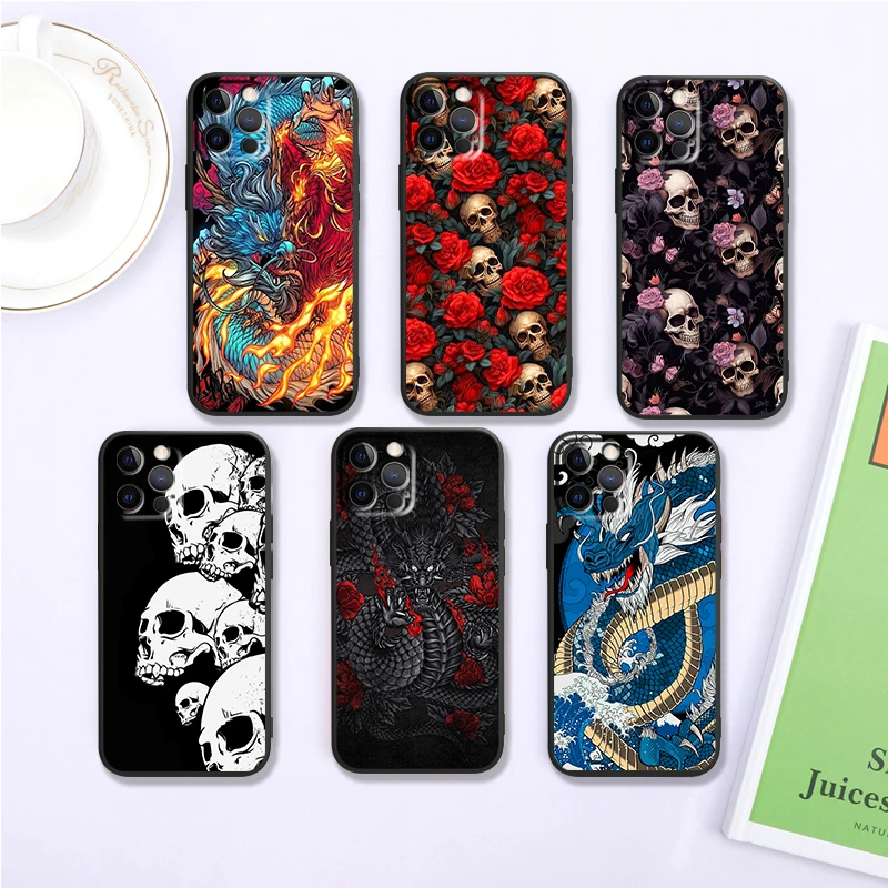 Chinese Dragon Skull Cool For iPhone 15 14 13 12 11 XS XR X 8 7 SE Pro Max Plus Mini Black Back Phone Case
Chinese Dragon Skull Cool For iPhone 15 14 13 12 11 XS XR X 8 7 SE Pro Max Plus Mini Black Back Phone Case