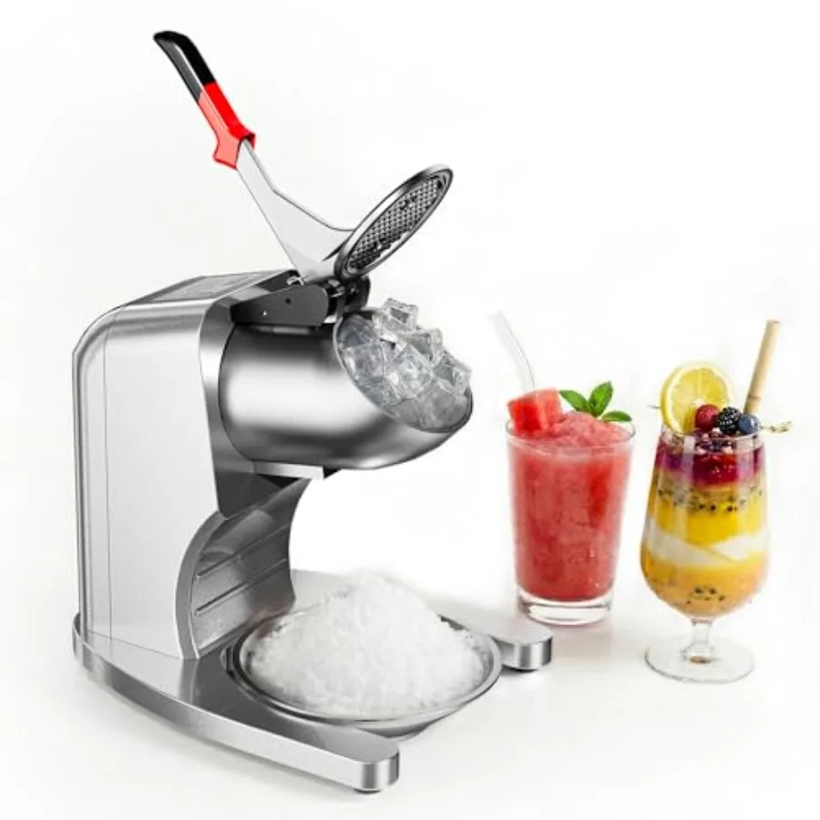 Commercial Ice Crusher for Home, Bars, Cafes, Parties: Stainless Steel Bowl, Silver, 2000RPM 250LBS/H Shaved Ice Machine with 4
Commercial Ice Crusher for Home, Bars, Cafes, Parties: Stainless Steel Bowl, Silver, 2000RPM 250LBS/H Shaved Ice Machine with 4