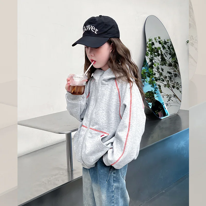 Girls' Sports Jacket Big Kids Spring Autumn Stylish Cardigan Sweatshirt Children's Hooded Top for Girls2025Spring and Autumn New
Girls' Sports Jacket Big Kids Spring Autumn Stylish Cardigan Sweatshirt Children's Hooded Top for Girls2025Spring and Autumn New