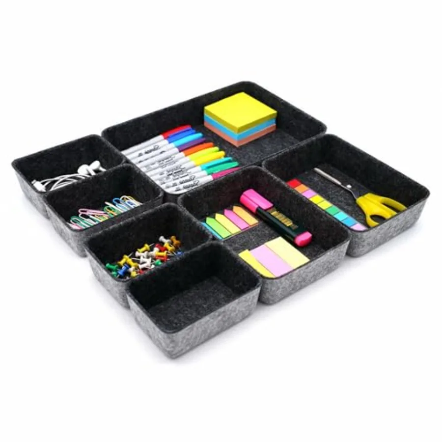 Drawer organizers tray felt storage bin office Shallow Small Desk box Draw dividers stylish interior room decor 7-piece
Drawer organizers tray felt storage bin office Shallow Small Desk box Draw dividers stylish interior room decor 7-piece