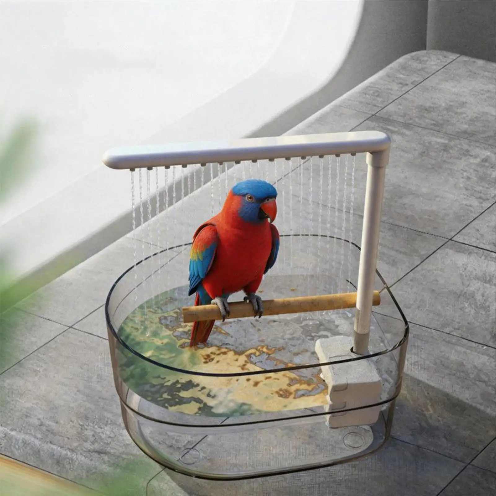 Bird Shower with Running Water Electric Clear Bathtub Parakeet Bird Bath for Cage for Finch African Grey Cockatoo Cockatiel
Bird Shower with Running Water Electric Clear Bathtub Parakeet Bird Bath for Cage for Finch African Grey Cockatoo Cockatiel