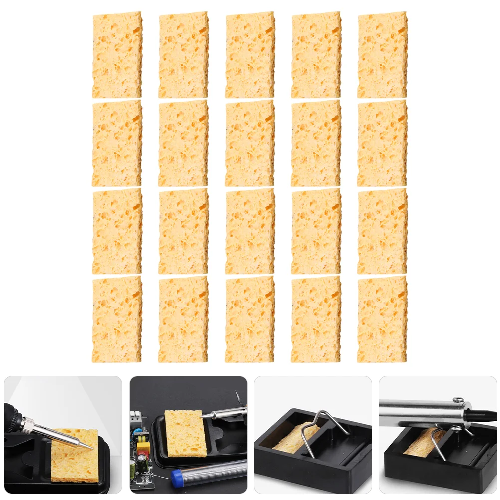 20 Pcs Cleaning Sponges Soldering Iron Cleaner High Temperature Resistance Tip Yellow
20 Pcs Cleaning Sponges Soldering Iron Cleaner High Temperature Resistance Tip Yellow