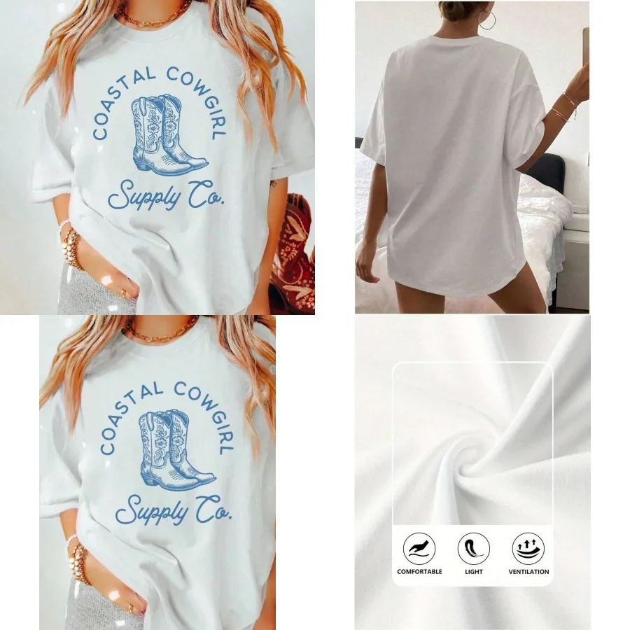 【New style】100% Cotton Loose Coastal Cowgirl Shirt Country Western Shirt Boho Cowgirl T-Shirt Comfortable Cotton Material Skin
【New style】100% Cotton Loose Coastal Cowgirl Shirt Country Western Shirt Boho Cowgirl T-Shirt Comfortable Cotton Material Skin