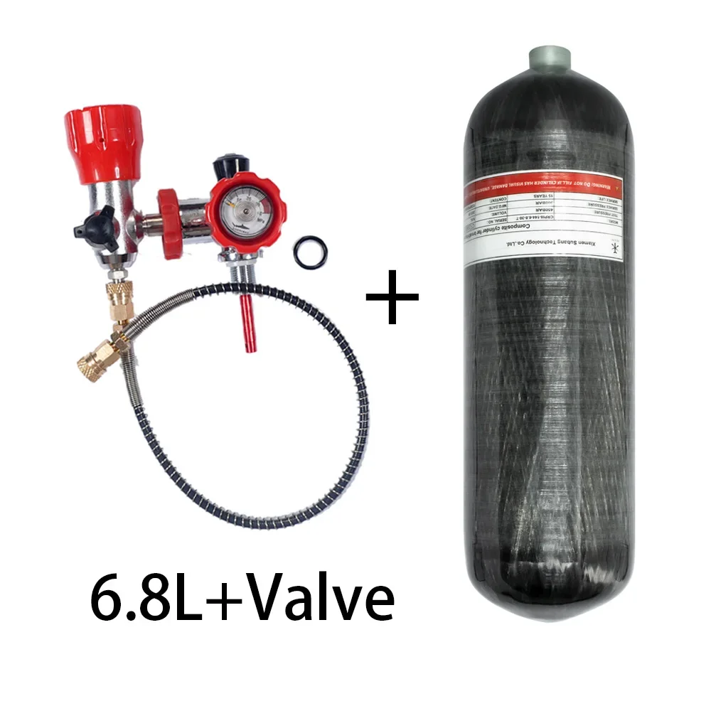 TUXING 4500Psi 300Bar 6.8L Carbon Fiber Cylinder High Pressure Air Tank with Large To Small Adjustable Valve for Diving Scuba
TUXING 4500Psi 300Bar 6.8L Carbon Fiber Cylinder High Pressure Air Tank with Large To Small Adjustable Valve for Diving Scuba