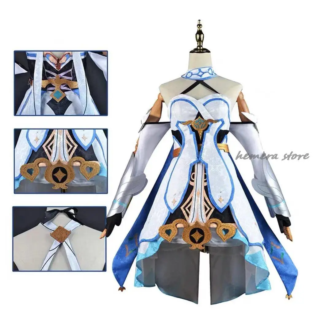 Game Genshin Impact traveler Lumine Cosplay Costume Lumine Set and Lumine Wig Dress Costumes for Women Party Outfits
Game Genshin Impact traveler Lumine Cosplay Costume Lumine Set and Lumine Wig Dress Costumes for Women Party Outfits