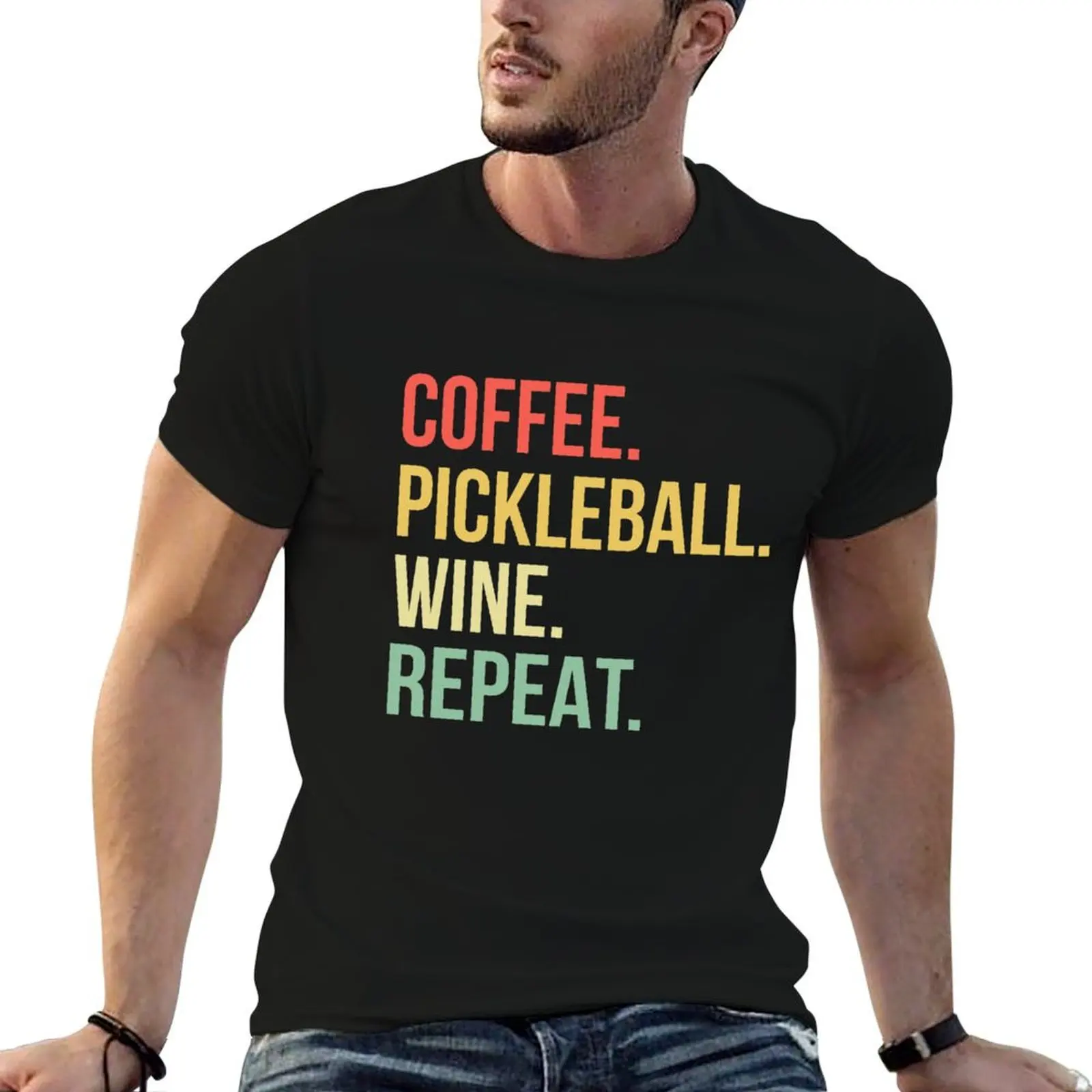 Funny Coffee Pickleball Wine Repeat T-Shirt men t shirt cotton 100% g man t shirts for men anime t shirts oversize T-shirt
Funny Coffee Pickleball Wine Repeat T-Shirt men t shirt cotton 100% g man t shirts for men anime t shirts oversize T-shirt