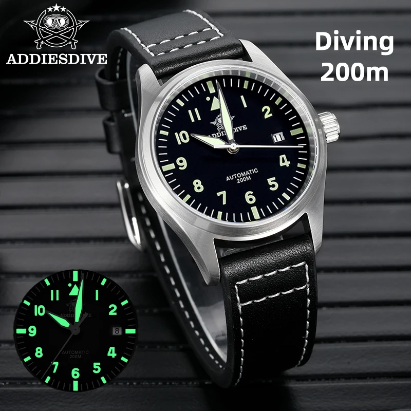 ADDIESDIVE Luxury Men Automatic Watch 39mm Sapphire Glass Super Luminous Wristwatch Leather Strap 200M Waterproof Watches AD2519
ADDIESDIVE Luxury Men Automatic Watch 39mm Sapphire Glass Super Luminous Wristwatch Leather Strap 200M Waterproof Watches AD2519