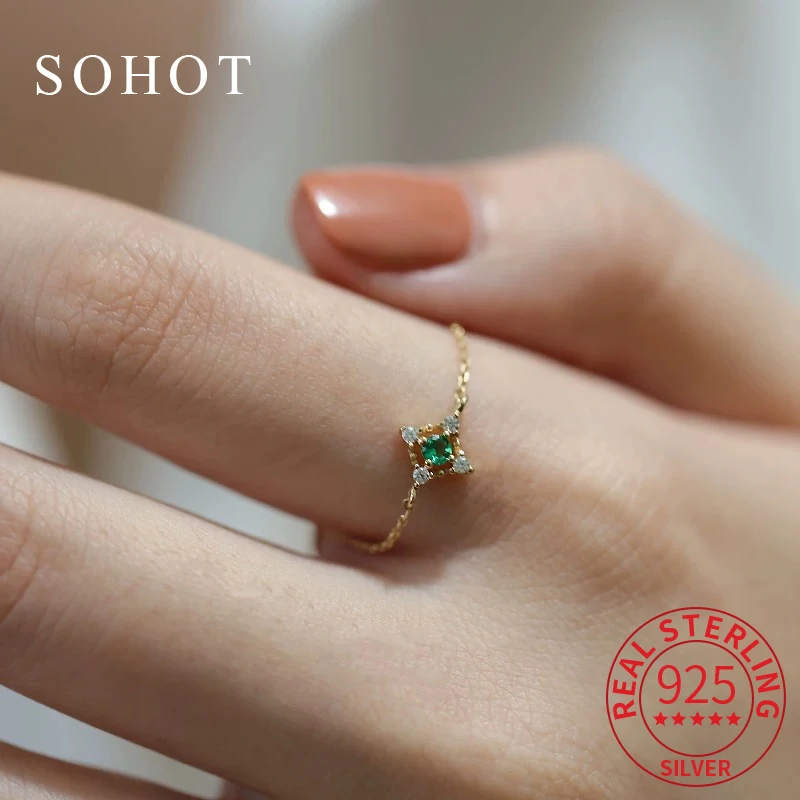 Real 925 Sterling Silver Geometric Zircon 14K Gold Ajustable Ring for Charm Women Vintage Fine Jewelry Exquisite Accessories
Real 925 Sterling Silver Geometric Zircon 14K Gold Ajustable Ring for Charm Women Vintage Fine Jewelry Exquisite Accessories