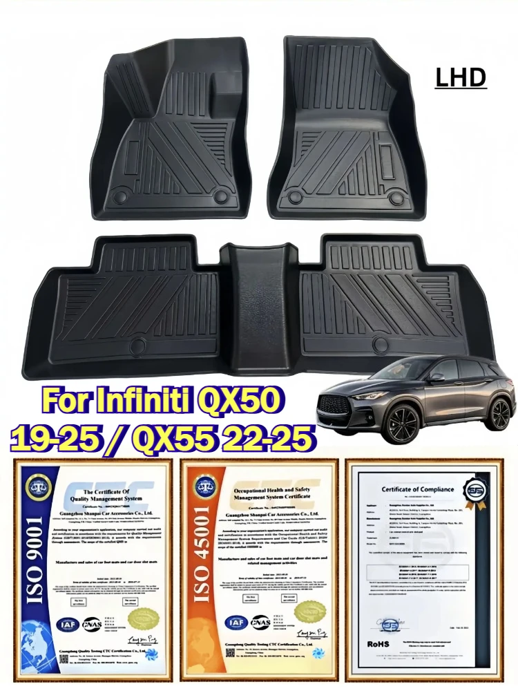 LHD For Infiniti QX50 19-25 / QX55 22-25 TPE Floor Mat or Rear Trunk Mat Waterproof Protective Pad Foot Carpets Accessories
LHD For Infiniti QX50 19-25 / QX55 22-25 TPE Floor Mat or Rear Trunk Mat Waterproof Protective Pad Foot Carpets Accessories
