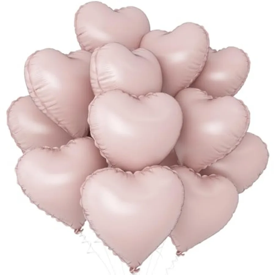 Heart Balloons, 12Pcs Pink Heart Shaped Foil Balloons, 18Inch Pastel Helium Polyester Film Balloon for Shower Birthday Annivers
Heart Balloons, 12Pcs Pink Heart Shaped Foil Balloons, 18Inch Pastel Helium Polyester Film Balloon for Shower Birthday Annivers
