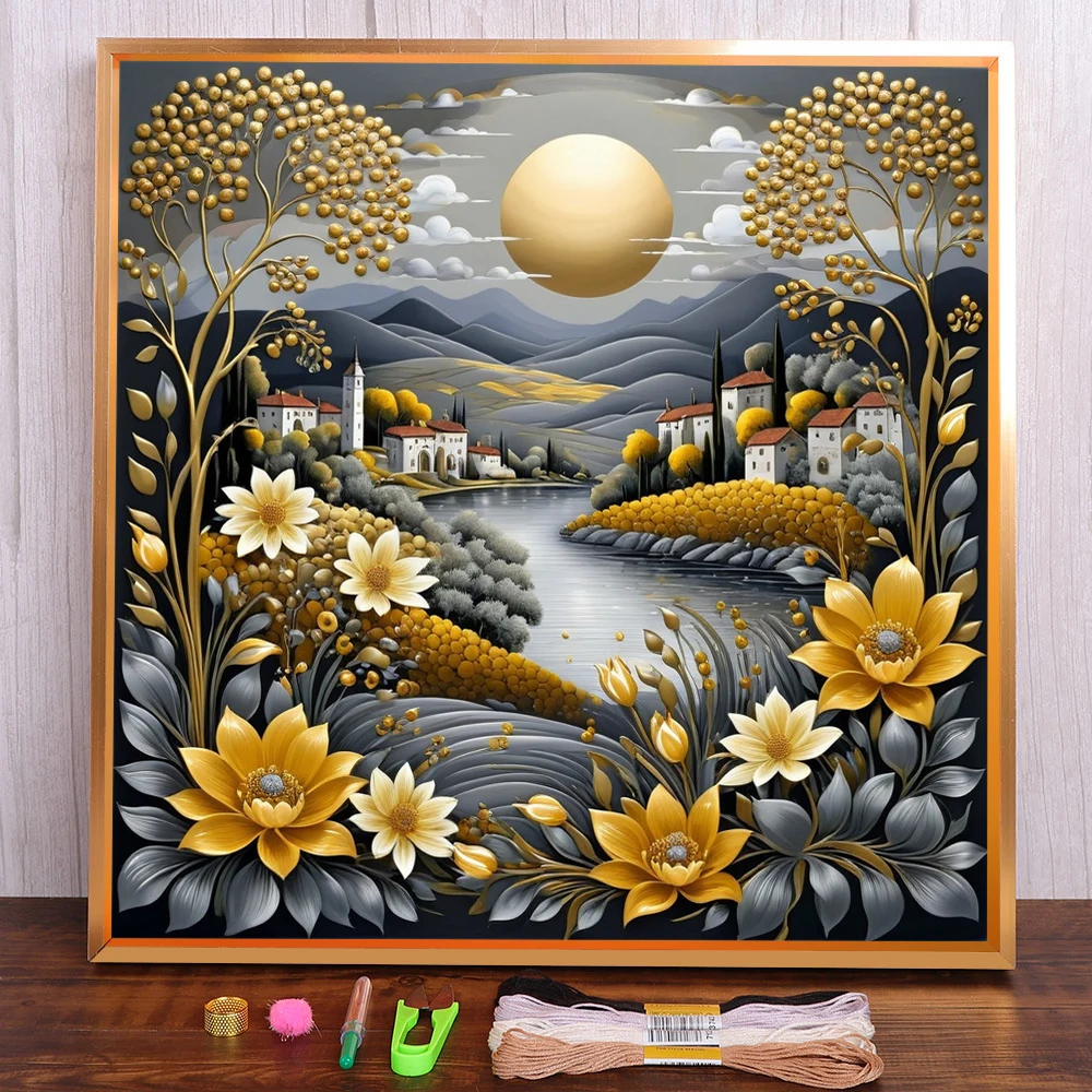 Scenery Flower Printed Water-Soluble Canvas Cross Stitch Kit Embroidery Craft Painting Handiwork Knitting Needle Jewelry Stamped
Scenery Flower Printed Water-Soluble Canvas Cross Stitch Kit Embroidery Craft Painting Handiwork Knitting Needle Jewelry Stamped