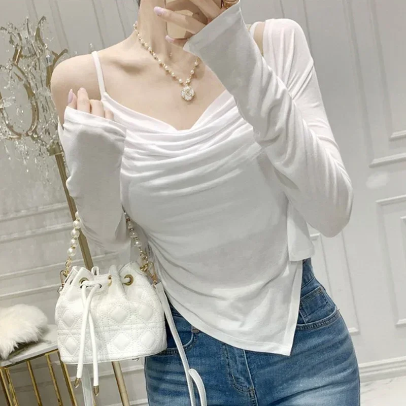 Korea New WOMENGAGA Slim Sexy Body Elegant Pleated Strap+Thin Cardigan Two Piece Shirt Top Sweet Fashion Women Blouse 8R62
Korea New WOMENGAGA Slim Sexy Body Elegant Pleated Strap+Thin Cardigan Two Piece Shirt Top Sweet Fashion Women Blouse 8R62
