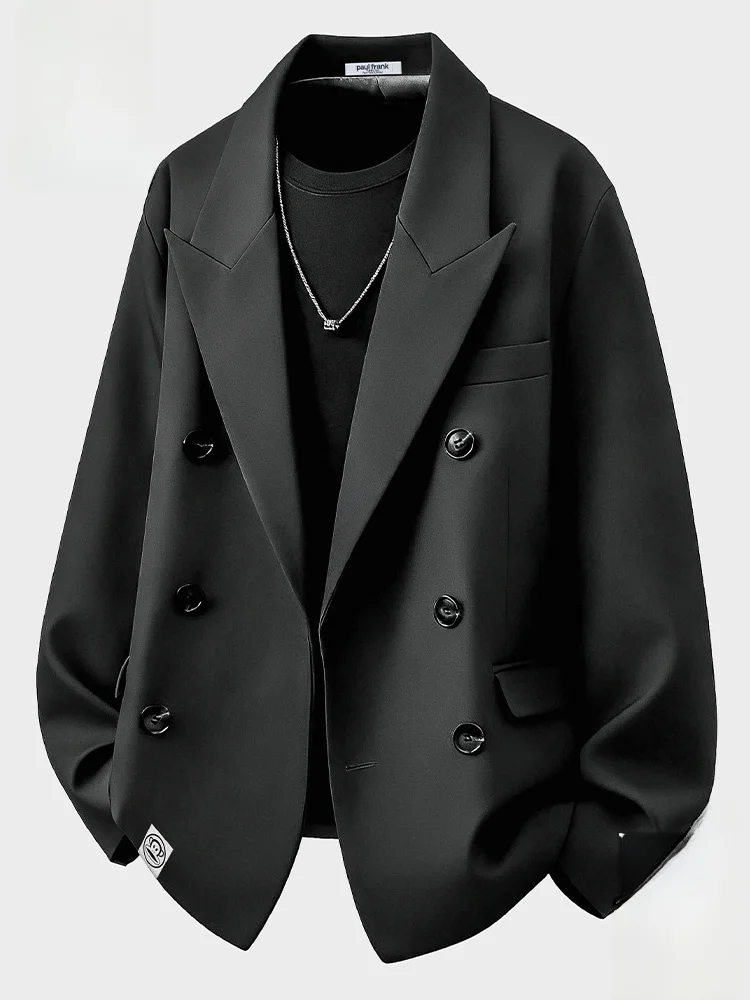 PaulFrank Men's Loose Casual Suit Jaet Double Row Buttons Autumn Faion Polyester Blend Long Sve Classic Collar Coat
PaulFrank Men's Loose Casual Suit Jaet Double Row Buttons Autumn Faion Polyester Blend Long Sve Classic Collar Coat