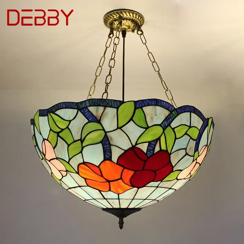 DEBBY Tiffany Pendant Lamp LED Retro Creativity Living Room restaurant Bedroom Villa Hotel Corridor Color Glass Chandelier
DEBBY Tiffany Pendant Lamp LED Retro Creativity Living Room restaurant Bedroom Villa Hotel Corridor Color Glass Chandelier