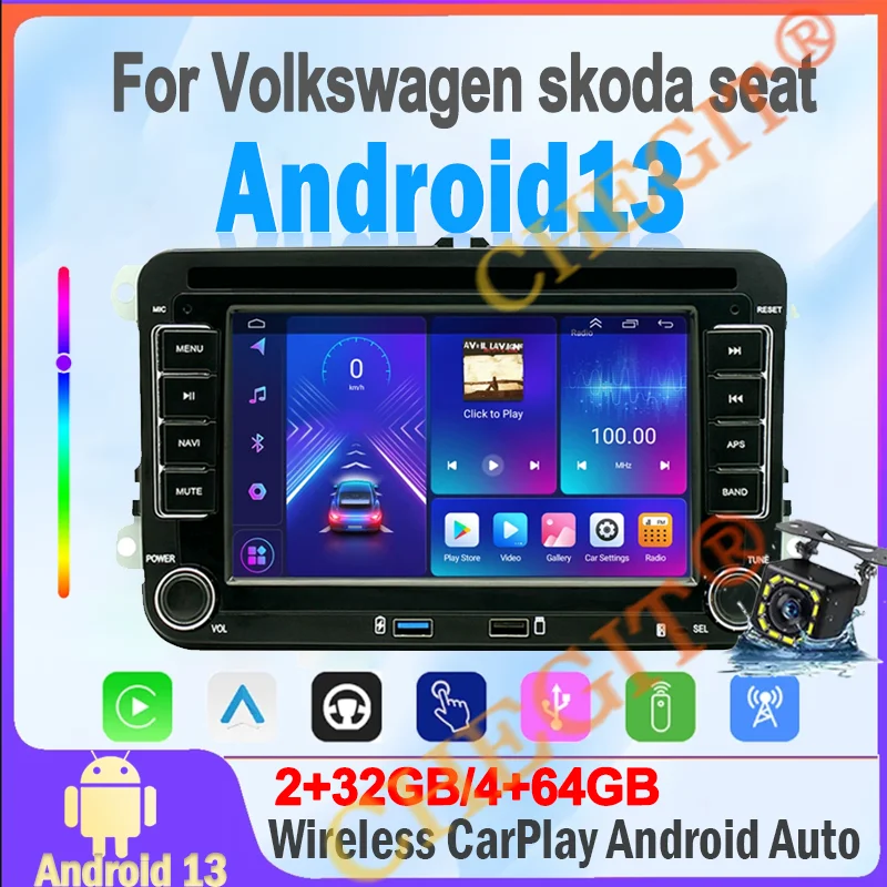 Android13 Carplay GPS 7inch 64G Car Radio 2DIN Autoradio Multimedia Player Smart systems For VW Volkswagen Golf 5 6 Passat Jetta
Android13 Carplay GPS 7inch 64G Car Radio 2DIN Autoradio Multimedia Player Smart systems For VW Volkswagen Golf 5 6 Passat Jetta