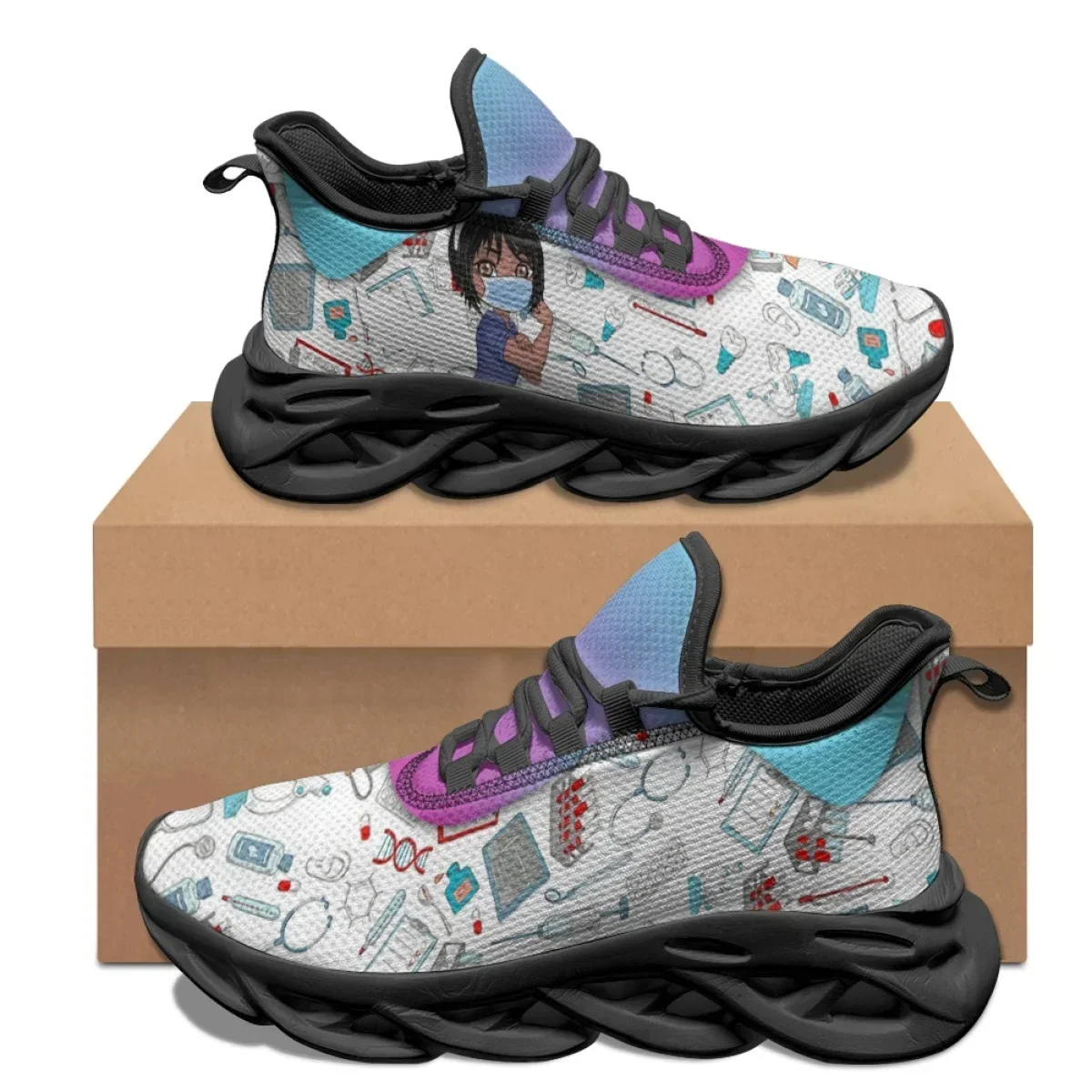 Medical Nurse Printed Women's Flat Shoes Hospital Equipment Design Breathable Sneakers Female Nursing Custom Shoes Zapatos Mujer
Medical Nurse Printed Women's Flat Shoes Hospital Equipment Design Breathable Sneakers Female Nursing Custom Shoes Zapatos Mujer