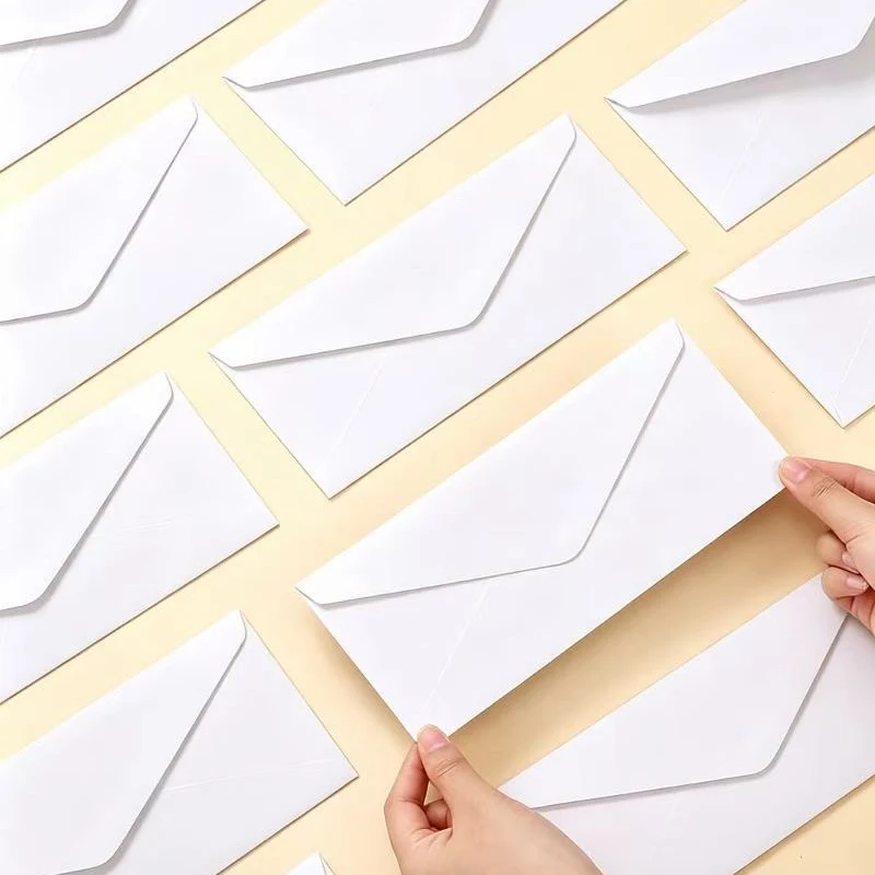 50pcs 22x11cm White Envelopes for Wedding Postcards Giftbox 120g Paper Invitations Message Small Business Letters Storage Bag
50pcs 22x11cm White Envelopes for Wedding Postcards Giftbox 120g Paper Invitations Message Small Business Letters Storage Bag