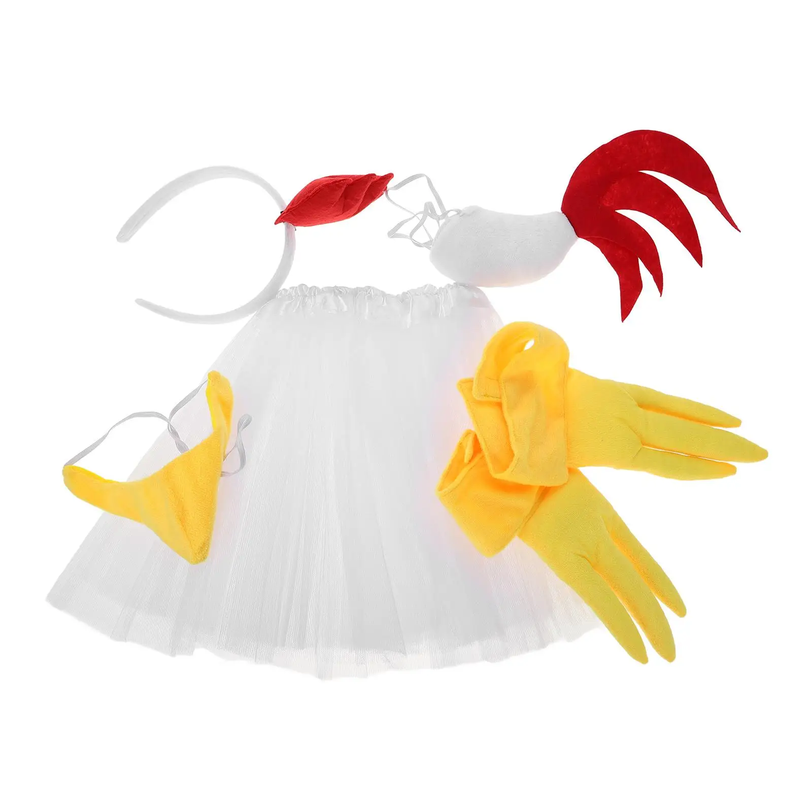 Chicken Costume White Feathered Headdress Adult Set Farmer for Women Woman Cosplay Kit Headband
Chicken Costume White Feathered Headdress Adult Set Farmer for Women Woman Cosplay Kit Headband