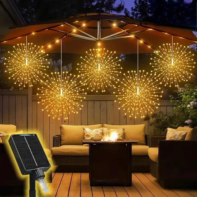 Solar Powered Hanging Fireworks Lights, Outdoor Light Beads Dandelion Lights, Home Balcony Holiday Wedding Decoration Lights
Solar Powered Hanging Fireworks Lights, Outdoor Light Beads Dandelion Lights, Home Balcony Holiday Wedding Decoration Lights