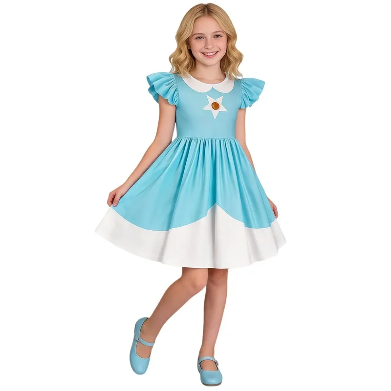 New Halloween Cosplay Costume Round Neck Flutter Sleeve Princess Dress Carnival Theme Party Role Playing Outfits for Girls
New Halloween Cosplay Costume Round Neck Flutter Sleeve Princess Dress Carnival Theme Party Role Playing Outfits for Girls