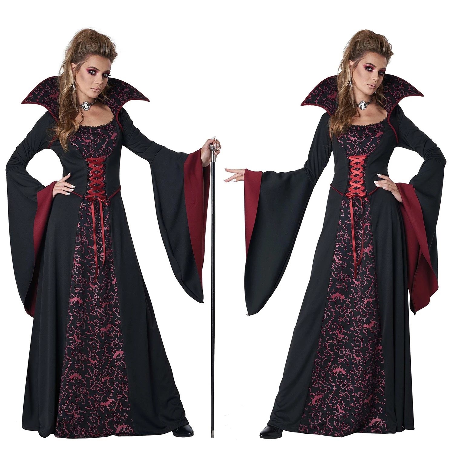 Cosplay Witch Dress for Women Halloween Costume Queen Skirt Lady Vampire Court Style Sexy Clothing Christmas Masquerade Party
Cosplay Witch Dress for Women Halloween Costume Queen Skirt Lady Vampire Court Style Sexy Clothing Christmas Masquerade Party