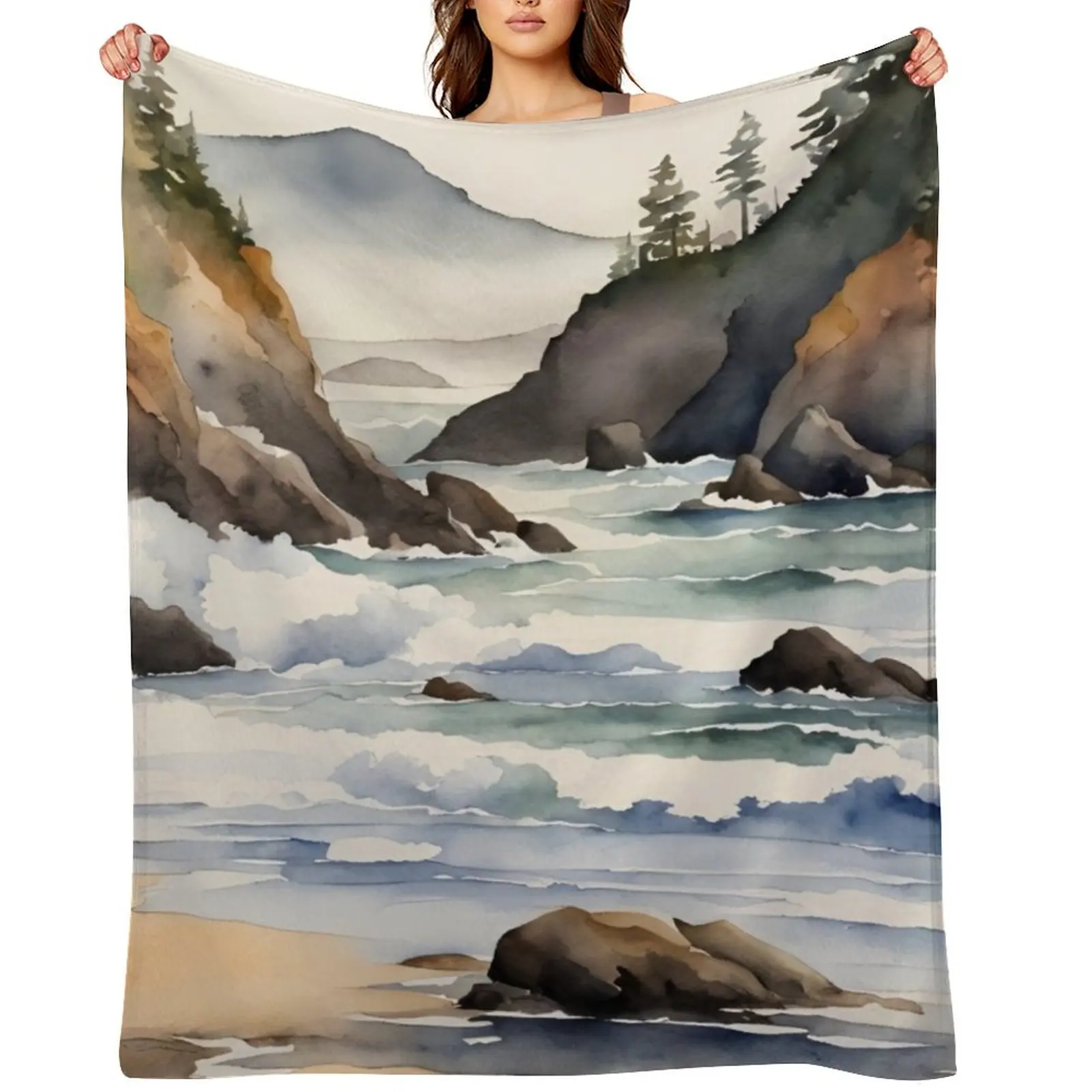Oregon Coast Watercolor Beach Scene Throw Blanket For Baby christmas decoration Luxury Blankets For Bed Blankets
Oregon Coast Watercolor Beach Scene Throw Blanket For Baby christmas decoration Luxury Blankets For Bed Blankets
