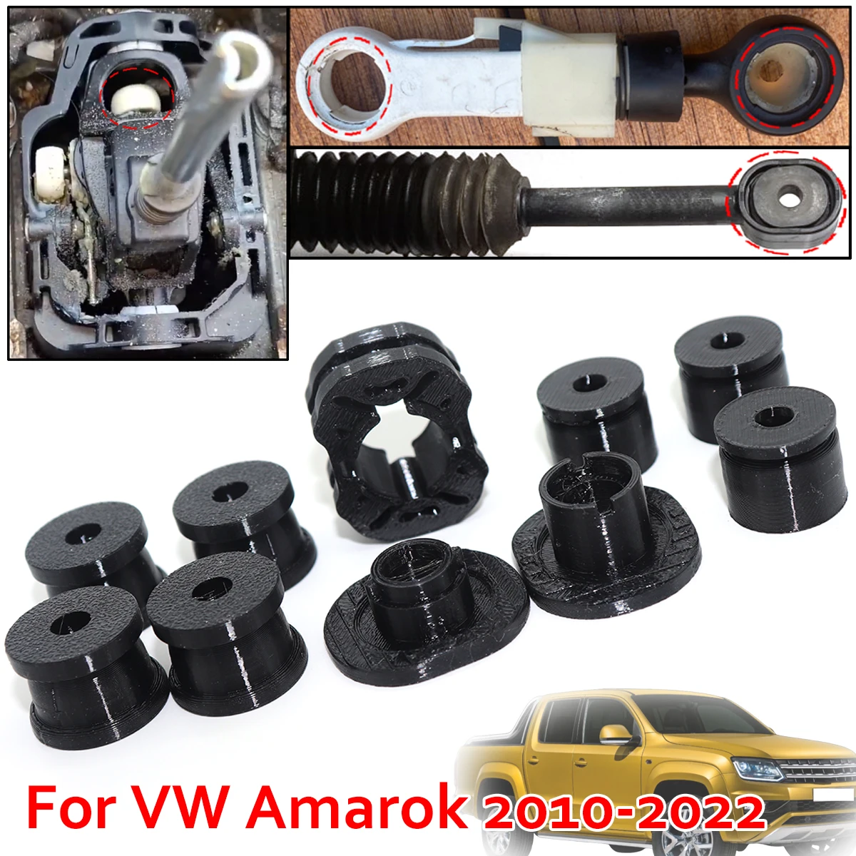 Updated MT Gearbox Shift Cable Linkage Control Bushing Gear Shifter Lever End Rod Fix Repair Kit For VW Amarok 2010-2022 6-speed
Updated MT Gearbox Shift Cable Linkage Control Bushing Gear Shifter Lever End Rod Fix Repair Kit For VW Amarok 2010-2022 6-speed