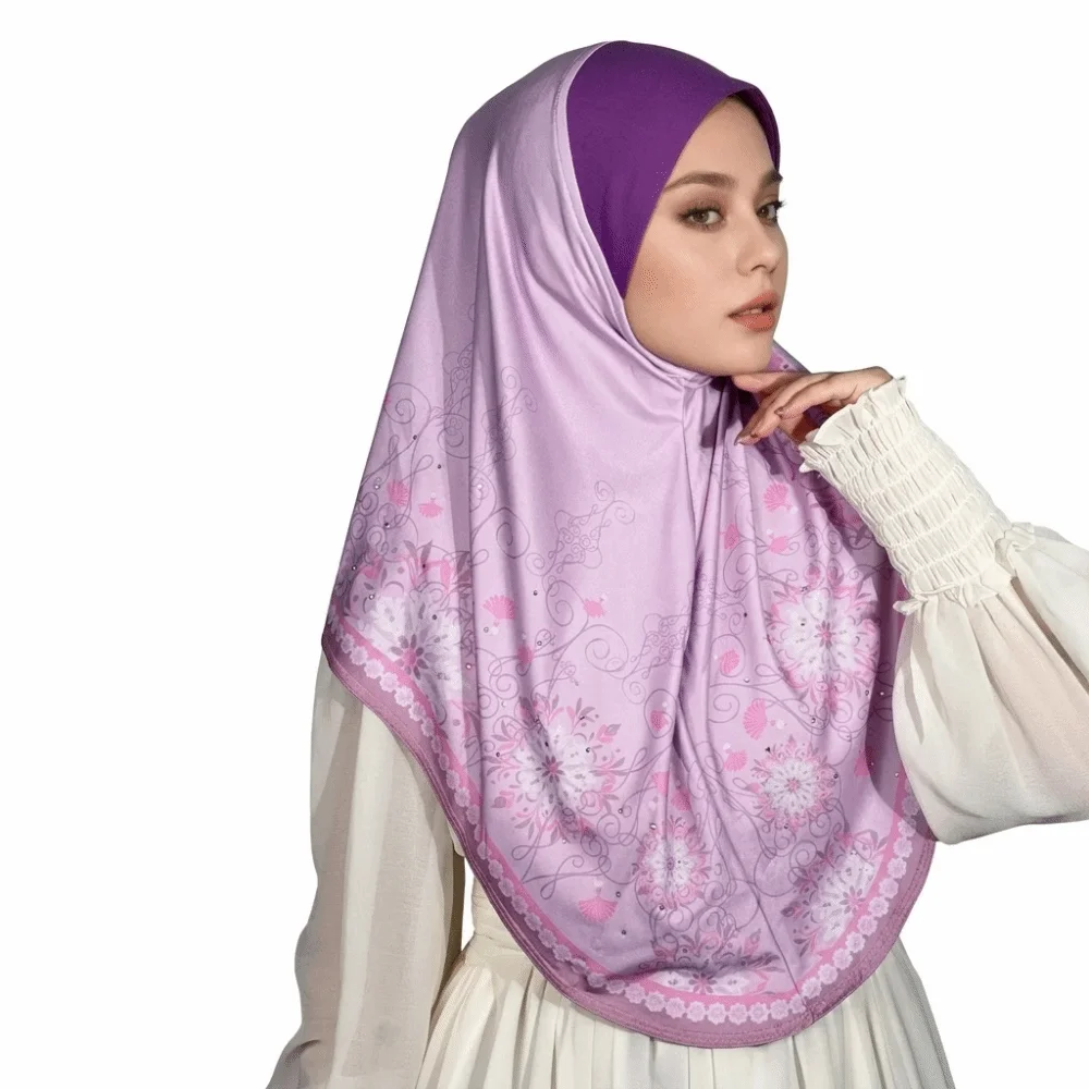 Breathable Eid Al-Fitr Long Floral Turban Cotton Adjustable Printed Arab Lady Headscarf Multiple Colors Elastic Hijab Head Wrap
Breathable Eid Al-Fitr Long Floral Turban Cotton Adjustable Printed Arab Lady Headscarf Multiple Colors Elastic Hijab Head Wrap