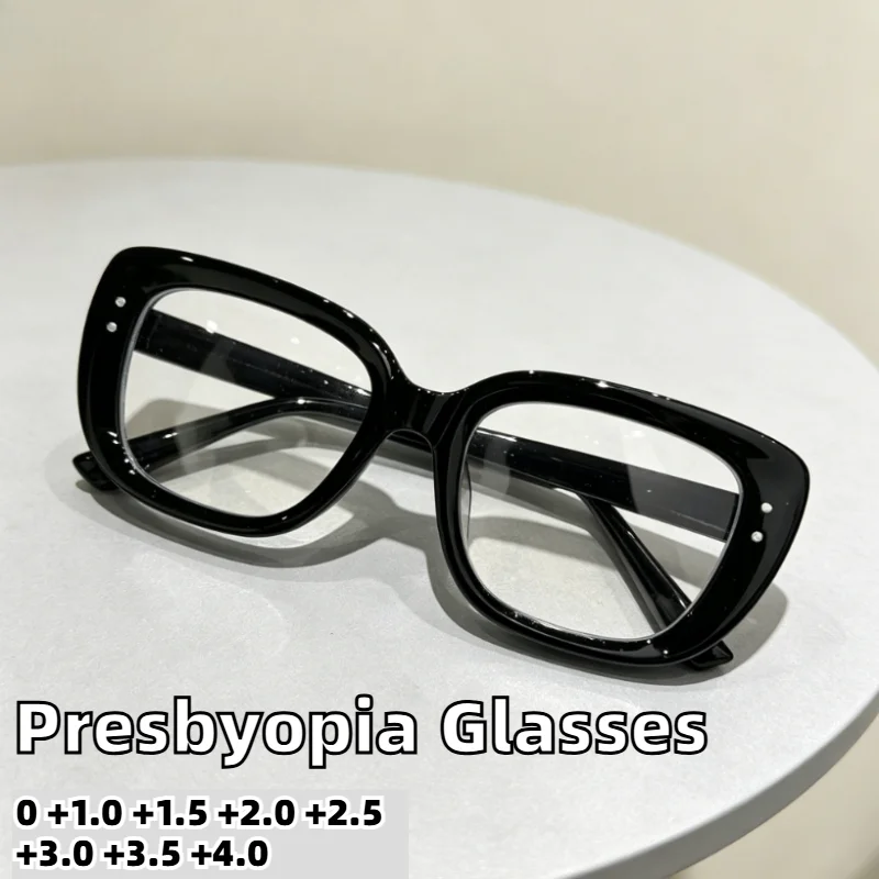 Retro Reading Glasses Bold Square Frame Anti Blue Light Presbyopia Eyeglasses for Women Men Comfortable for Daily 0 To +4.0
Retro Reading Glasses Bold Square Frame Anti Blue Light Presbyopia Eyeglasses for Women Men Comfortable for Daily 0 To +4.0